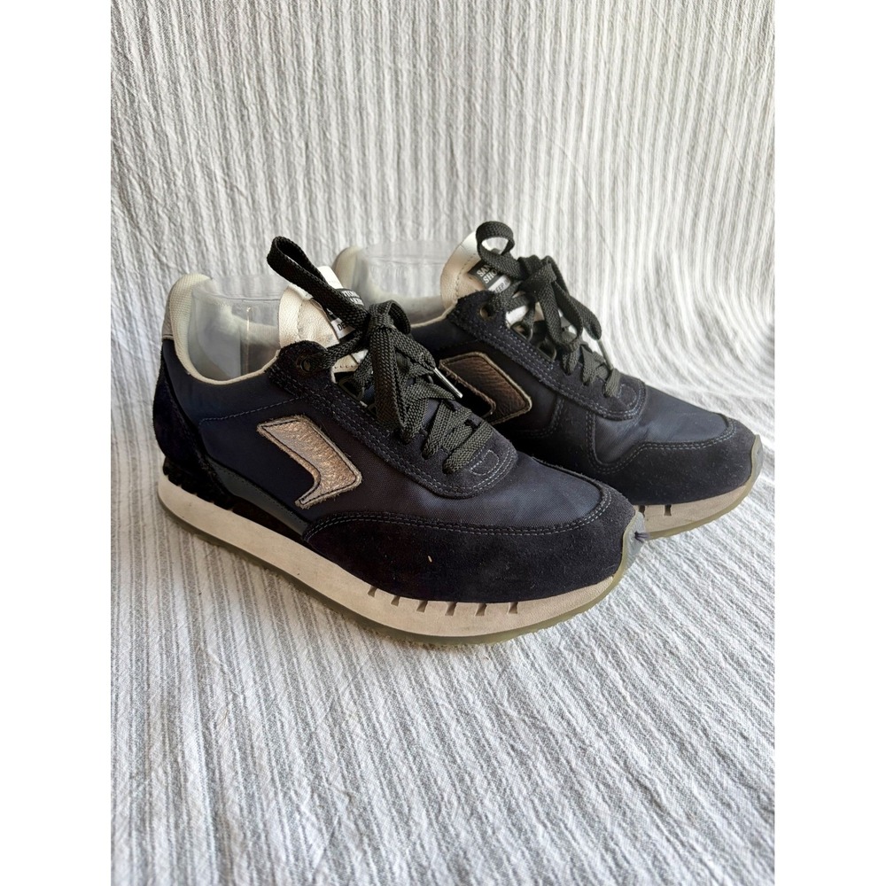 SAS San Antonio Shoemakers  Navy Black Suede Mesh Sneakers Womens 8 M